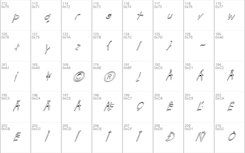 FZ HAND 22 HOLLOW ITALIC