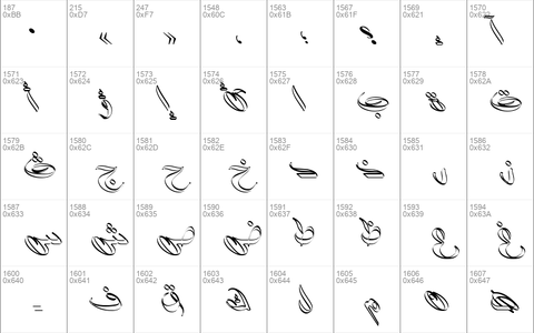 Italic Outline Art