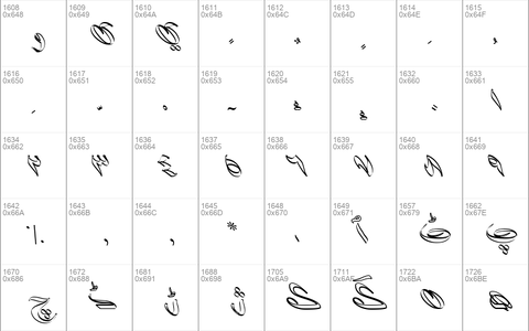 Italic Outline Art