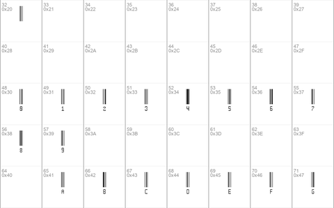 Another barcode font