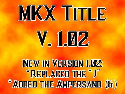 MKX Title font