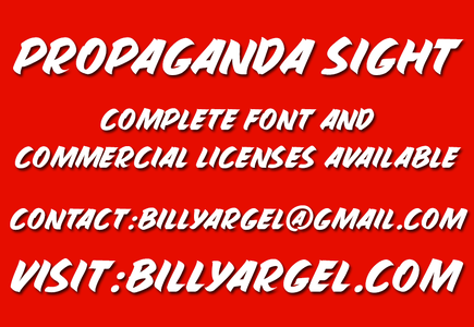 PROPAGANDA SIGHT PERSONAL USE font