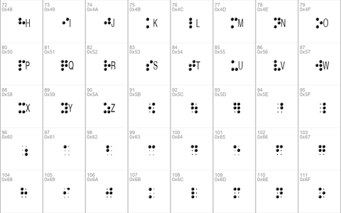 BrailleAlpha Regular