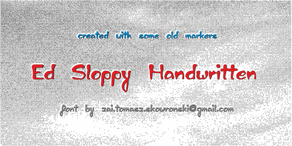 zai Ed Sloppy Handwritten font