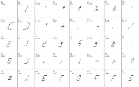 FZ DIGITAL 8 HOLLOW ITALIC