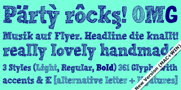 HandScribbleSketchRock-Bold font