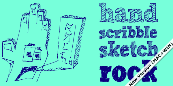HandScribbleSketchRock-Bold font