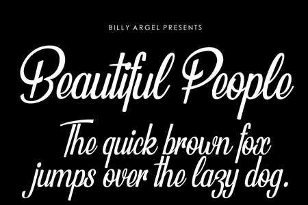 Beautiful People Personal Use font