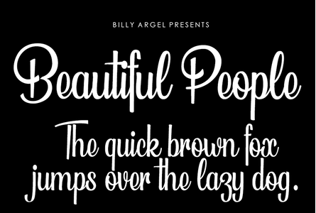 Beautiful People Personal Use font