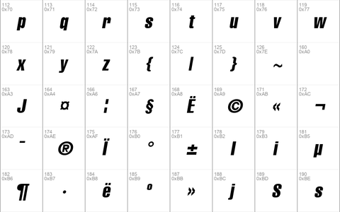 A1012HelvetikaCmprs TYGRA Compress-Italic