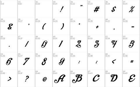 Aisha Script Swashes font