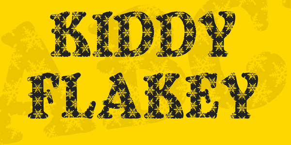 Kiddy Flakey font