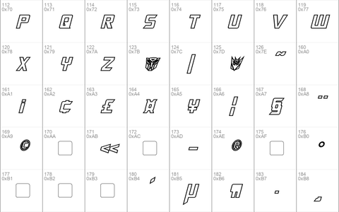 Megatron Hollow Italic