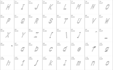 FZ DIGITAL 4 HOLLOW ITALIC