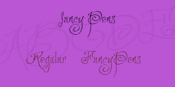 fancyPens font