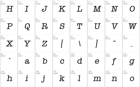 Typewriter-Serial DB RegularItalic