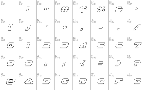 Skyhawk Outline Italic