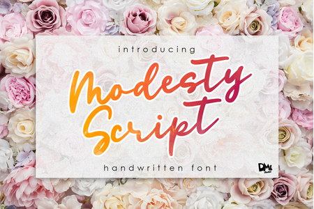 Modesty Script font