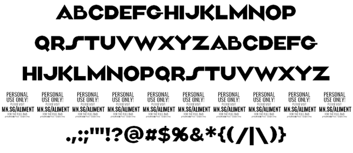 Aliment PERSONAL USE font
