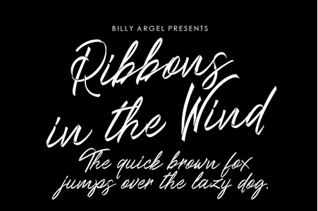 Ribbons in the wind font