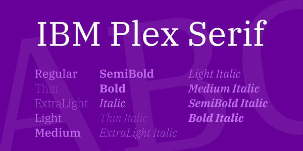 IBM Plex Serif font