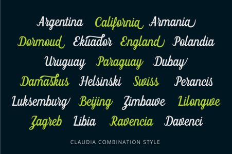 Claudia font