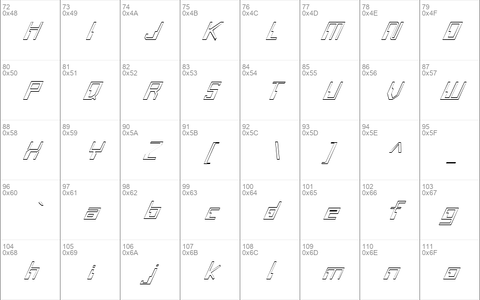 FZ DIGITAL 6 HOLLOW ITALIC