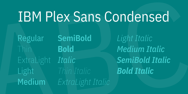 IBM Plex Sans Condensed font