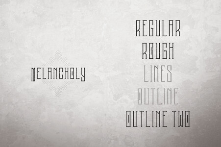 Melancholy Outline font