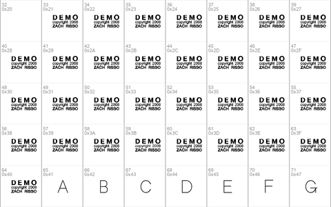 Schriftbild Grotesk Lt DEMO