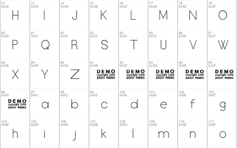 Schriftbild Grotesk Lt DEMO