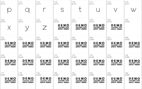 Schriftbild Grotesk Lt DEMO