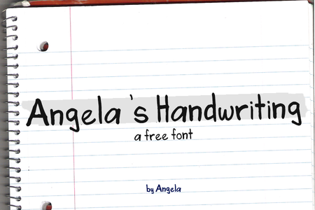 Angela's Handwriting font