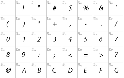 MesouranSansSSi Italic