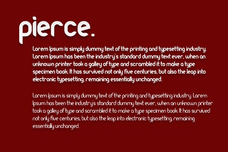 Pierce font