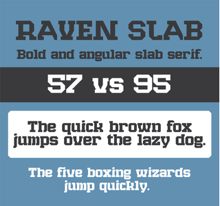 Raven Slab font