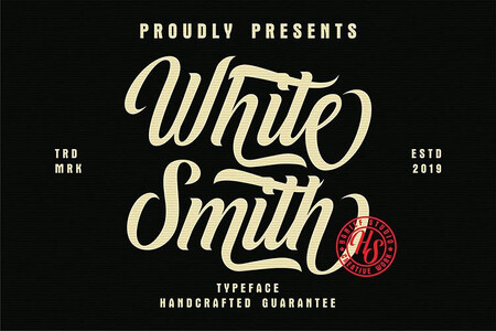 White Smith font