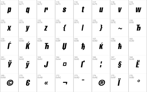 AGLettericaCompressed Oblique