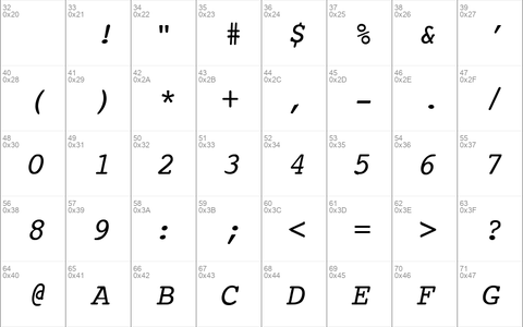 Courier-Normal-Italic Regular