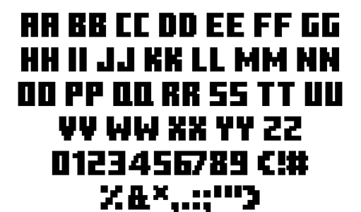 Minecraft Ten font