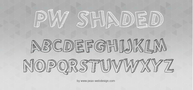 PWShaded font