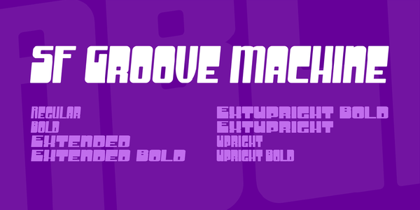 SF Groove Machine font