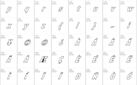 FZ BASIC 5 HOLLOW ITALIC