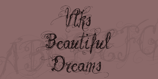 Vtks Beautiful Dreams font