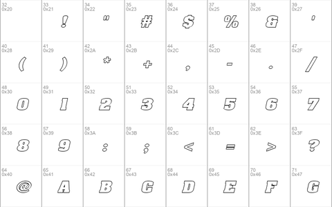 Heidelberg-Hollow-Extended Italic