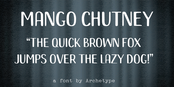 Mango Chutney font