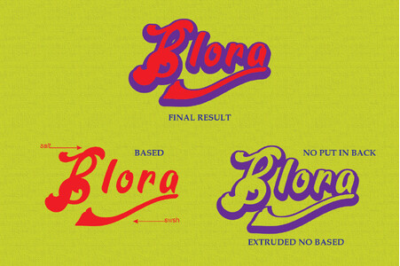 Blora Extrude font