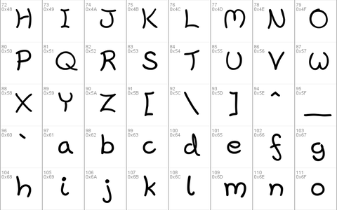 Harrowprint font