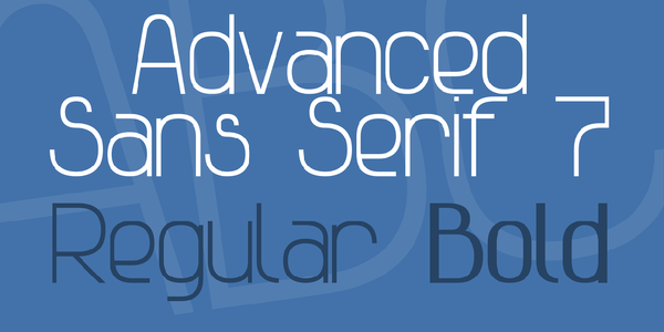 Advanced Sans Serif 7 font