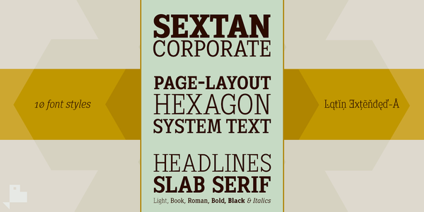 Sextan Roman font